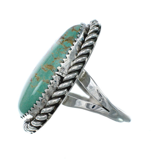 American Indian Genuine Sterling Silver Kingman Turquoise Ring Size 9-1/4 NN20202
